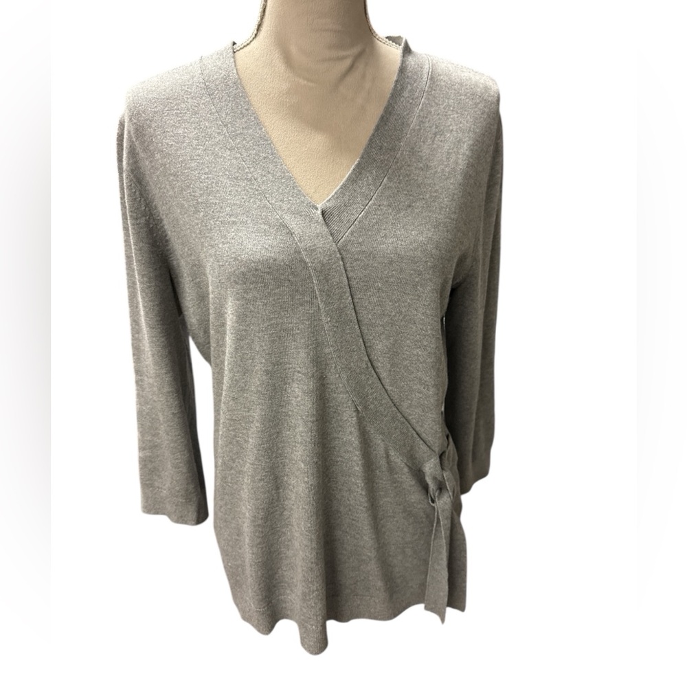 Lands' End Gray Knit Top- OEKO- TEX certification